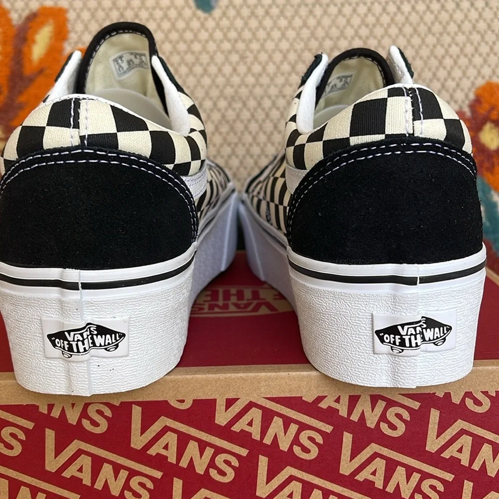 Vans WMNS Old Skool Stacked Checkerboard Black/Classic VN0A7Q5MTYQ Platforms